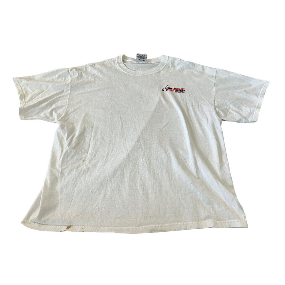 Chase Authentic Mens T Shirt Size XL White Dale Earnhardt Tribute Concert Print‎